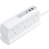Masterplug SRGDSU62PW 6 Way Extension Lead With 2 * USB
