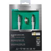 Vivanco 43150 Premium Coax Cable With Adapter 5M - 110Db