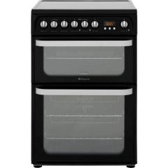 Hotpoint HUE61K 60Cm Double Oven Electric Cooker