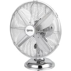 iGenix DF1250 12' Retro Chrome Desk Fan