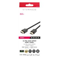 Vivanco 47176 Ultra High Speed ​​Hdmi® 2.1 Cable, 2M (8K)