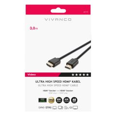 Vivanco 47177 Ultra High Speed ​​2.1 Hdmi® Cable, 3M (8K)