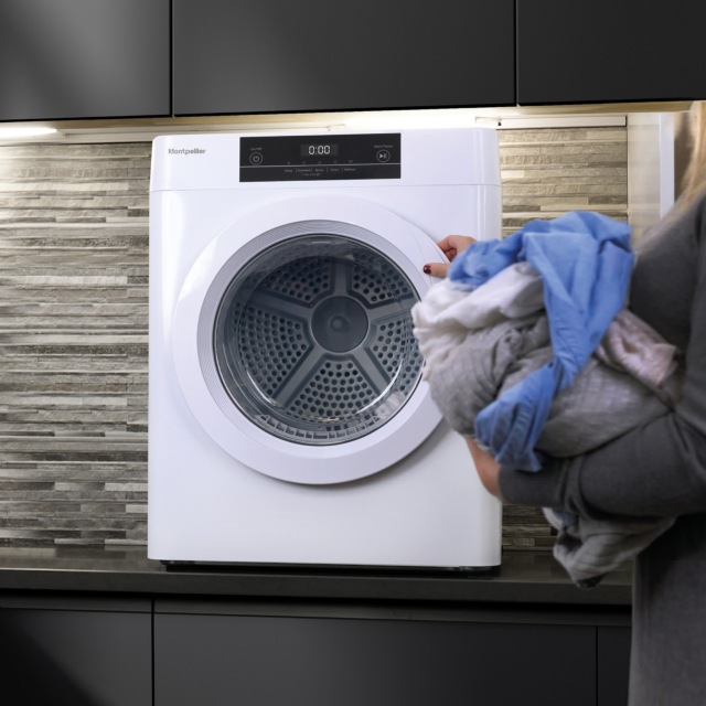 Montpellier MTD30P 3kg Vented Compact Tumble Dryer in White