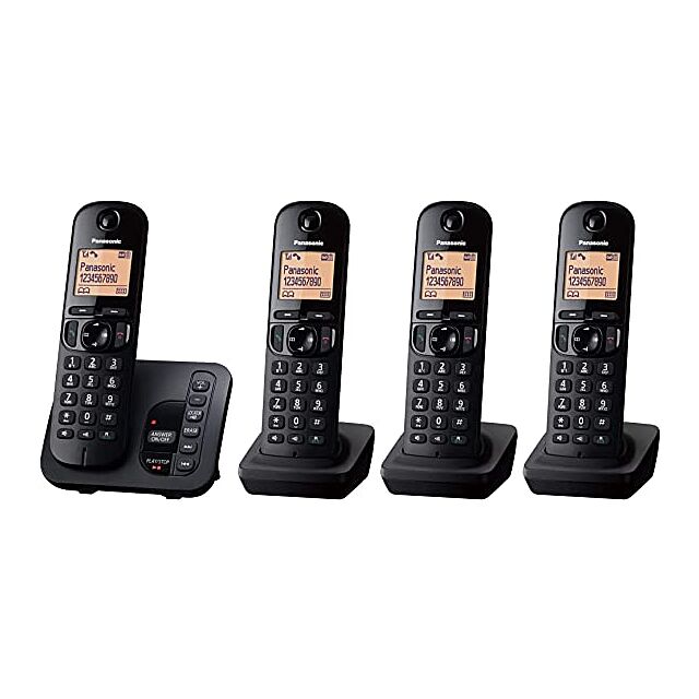 Panasonic KXTGC224EB Dect 4 Phones With Tam And Call Blocking - Quad