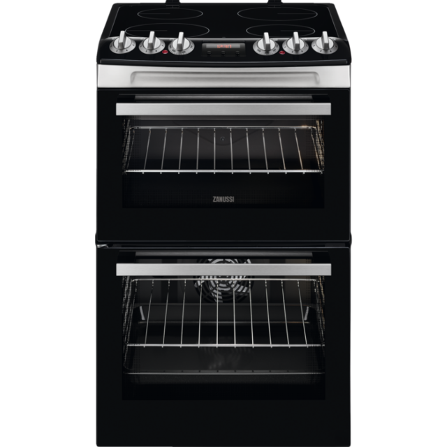 Zanussi ZCV46250XA Ceramic Double Electric Cooker