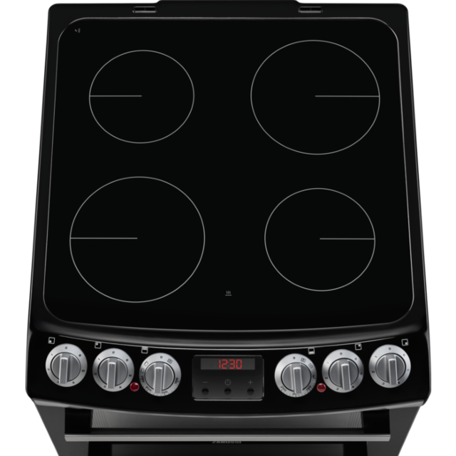 Zanussi ZCV46250XA Ceramic Double Electric Cooker