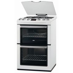 Zanussi ZCG669GW 60Cm Gas Cooker, Double Oven