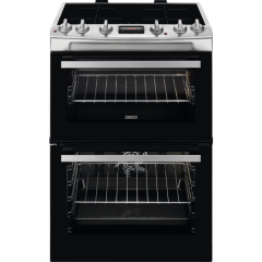 Zanussi ZCI66280XA 60cm Double Oven Electric Cooker with Induction Hob - Stainless